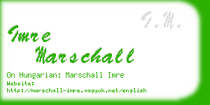 imre marschall business card